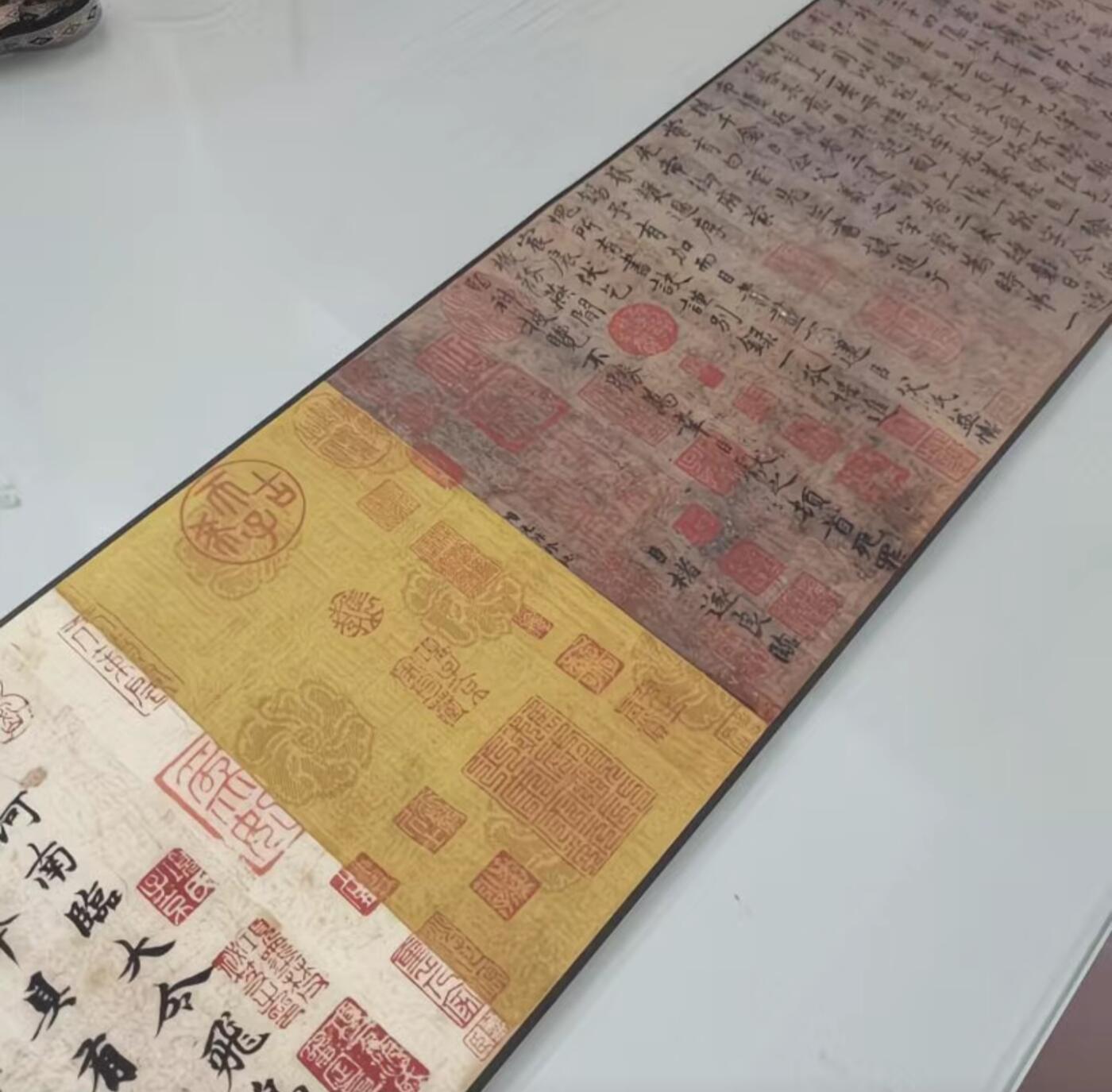   听雨轩  名家卷轴字画 褚遂良楷书 临王献之飞鸟帖手卷
