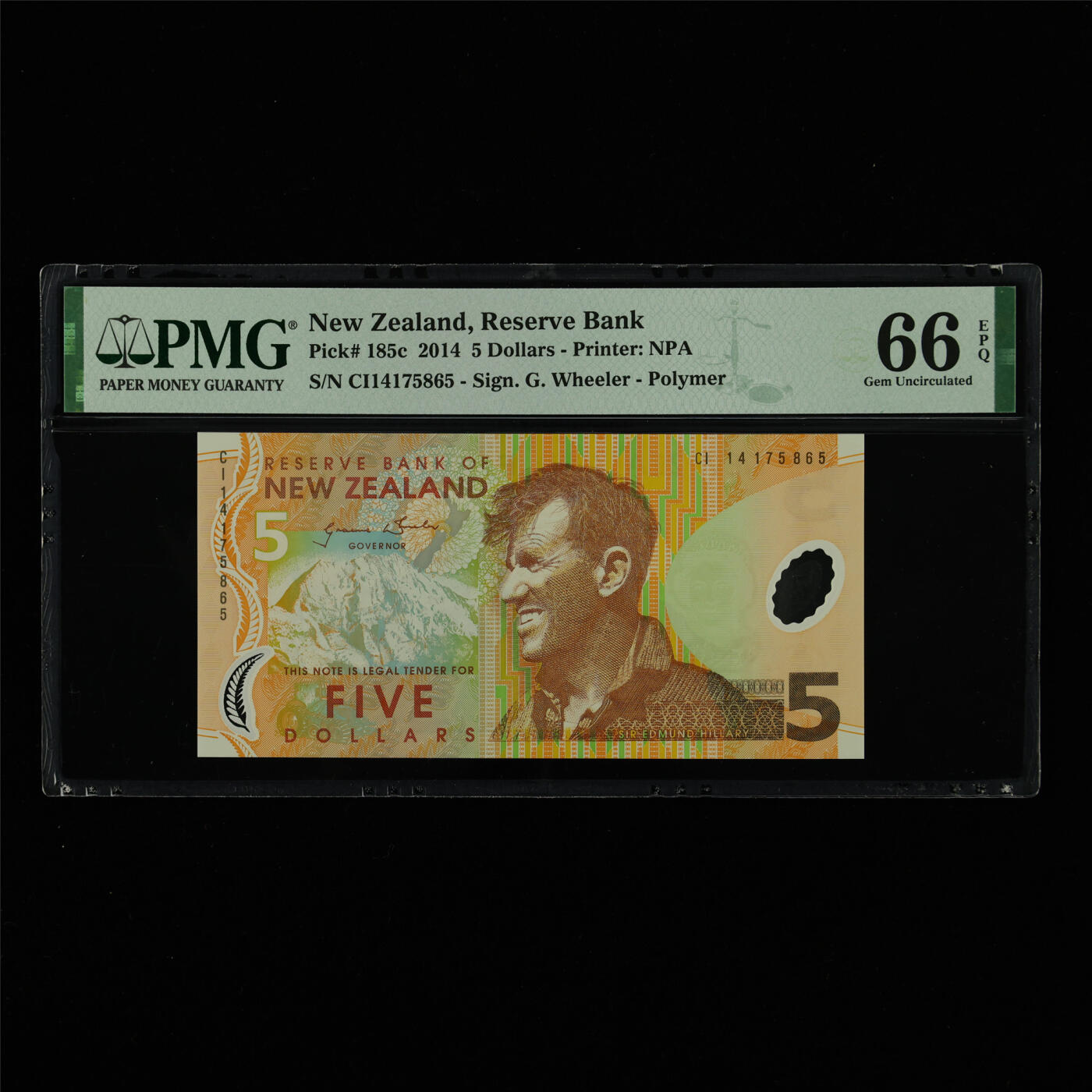 【亘邦集藏】第213期拍卖 2014年 新西兰5元 PMG 66EPQ CI14175865