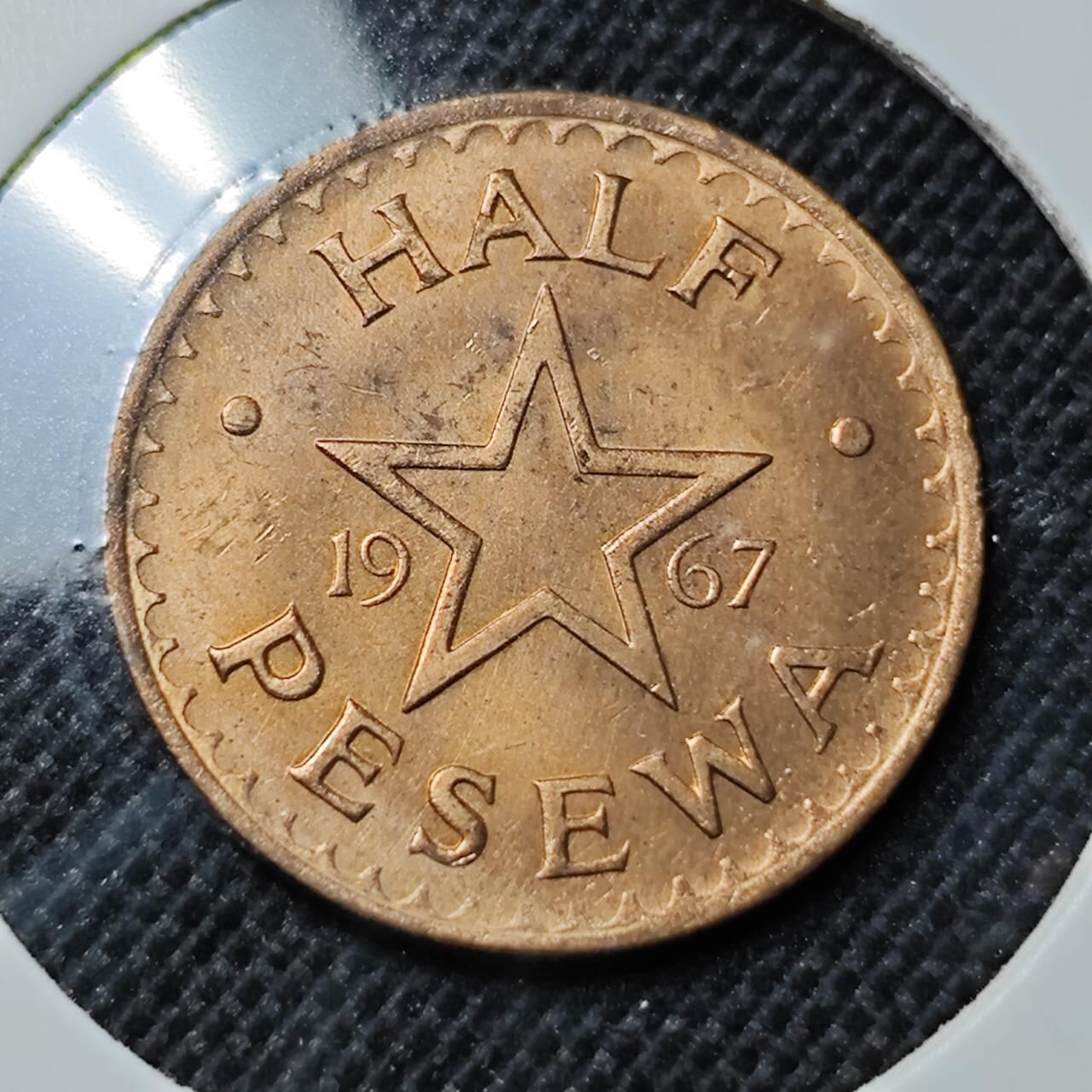 KK钱币收藏小铺 第341场 2月预留时间 周末发货 1967加纳铜币 好品