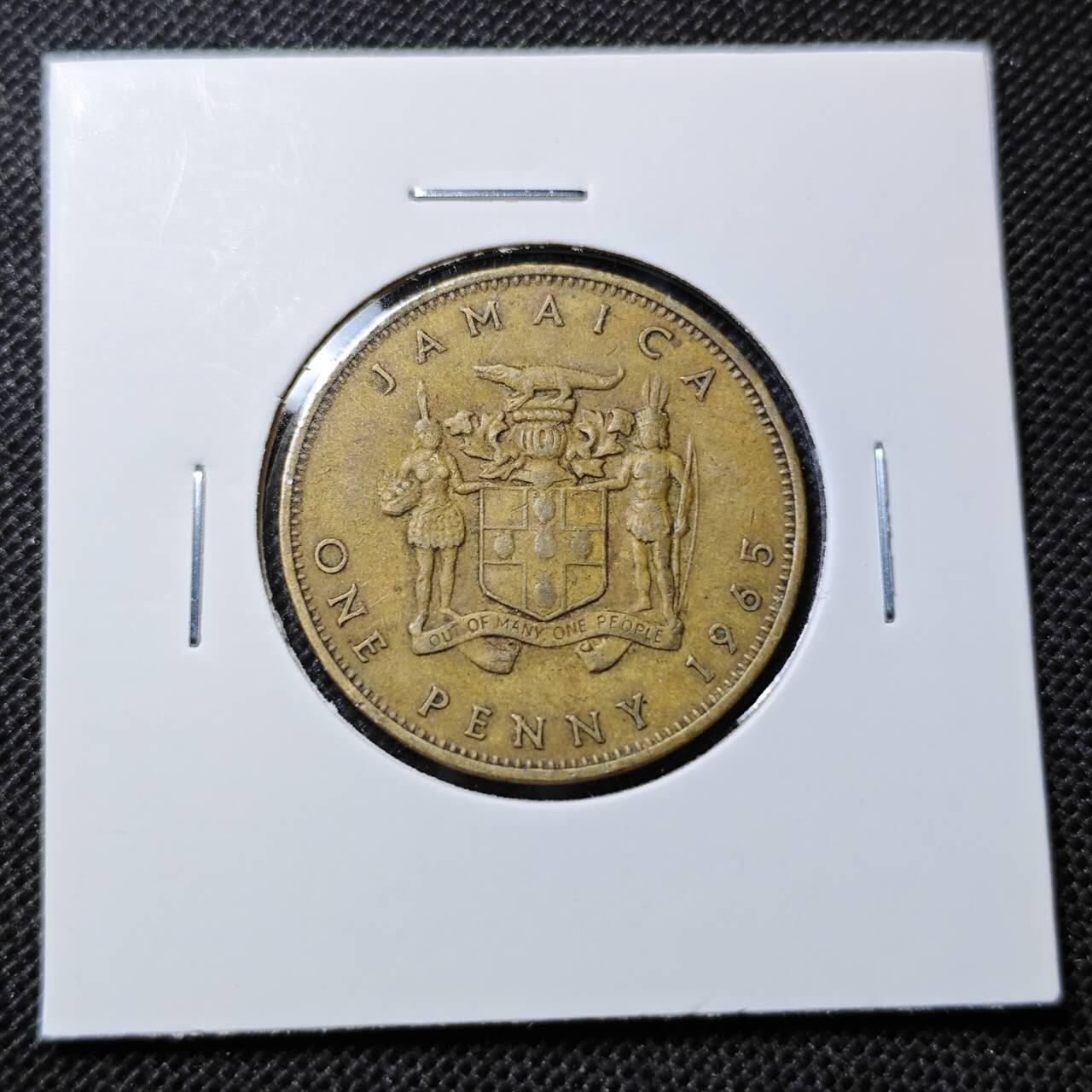 KK钱币收藏小铺 第341场 2月预留时间 周末发货 1965牙买加1分铜币