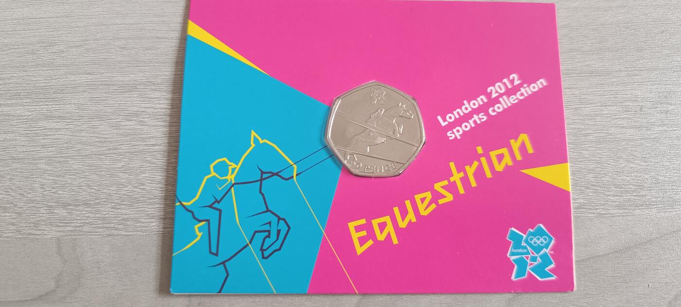 如意阁钱币场第二十场（含顾客送拍品） 英国2012伦敦奥运会马术50便士纪念币（全新）