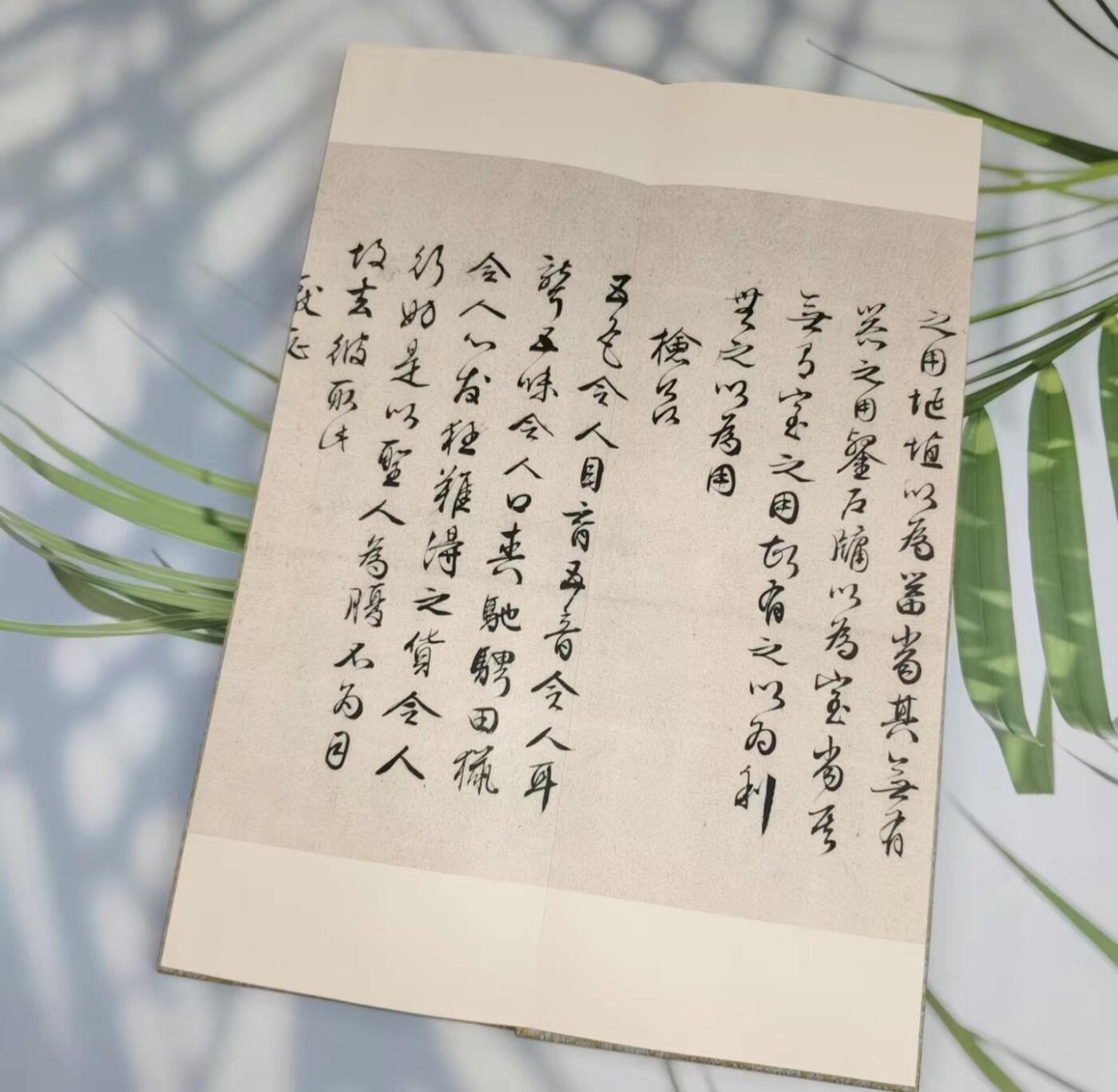 历代书法名帖经折装系列专场 文徵明--行草道德经 历代书法名帖经折装系列