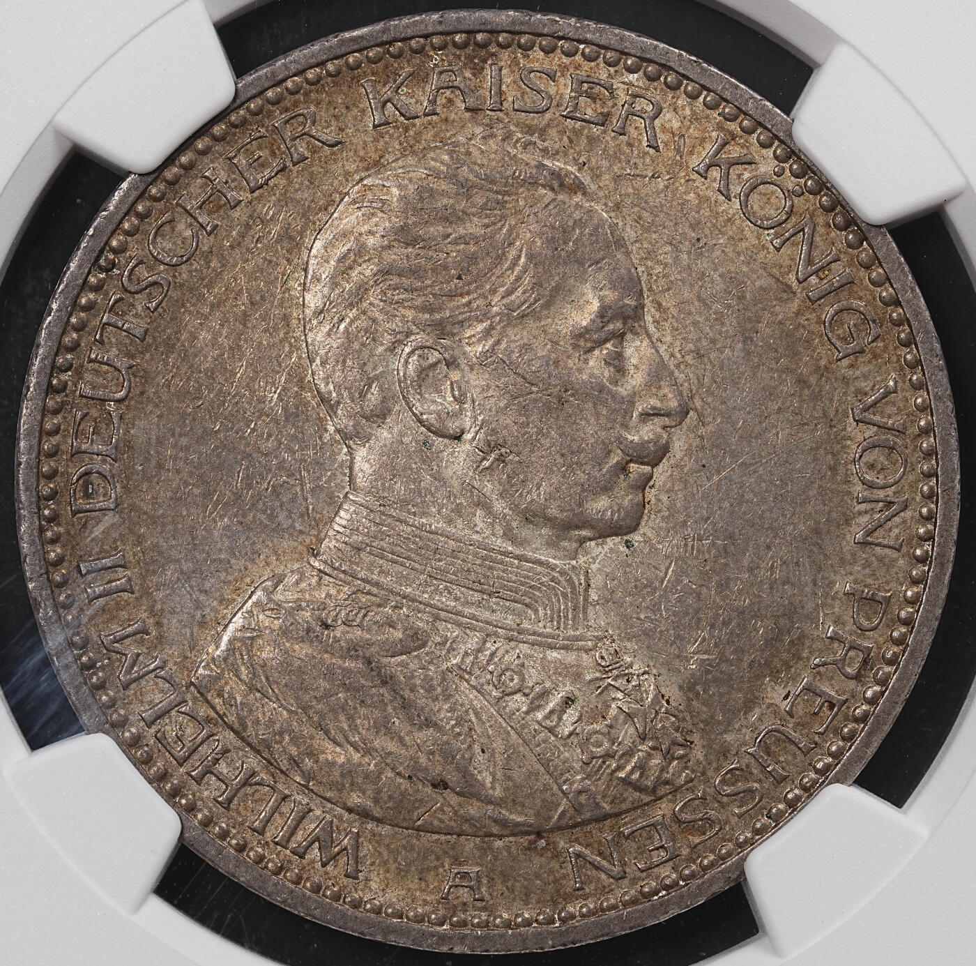 修遠堂世界钱币第八十五期 NGC AU58 1914年普鲁士-威廉二世戎装5马克大银币