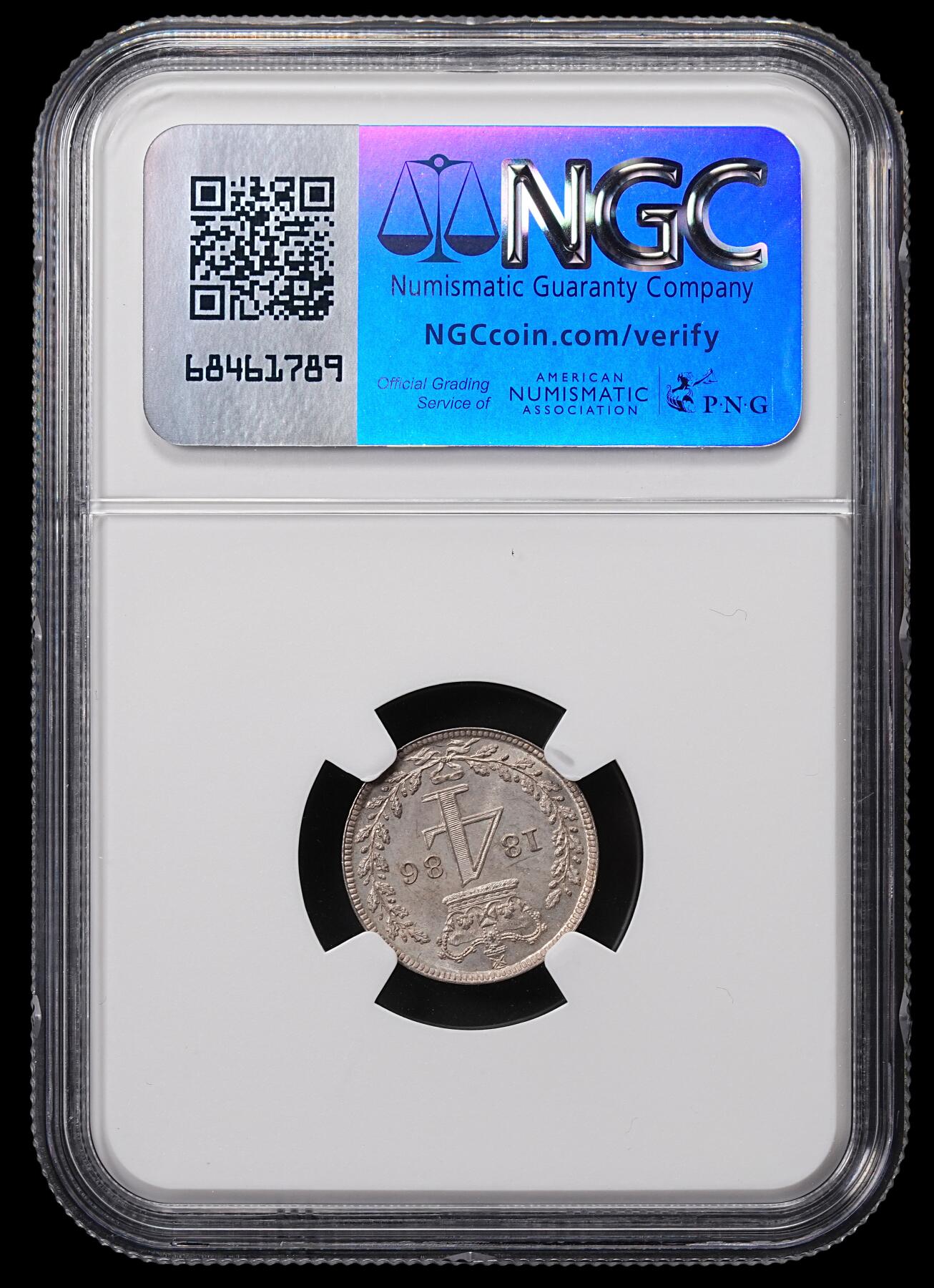 修遠堂世界钱币第八十五期 NGC MS65 1886年英国濯足4便士银币