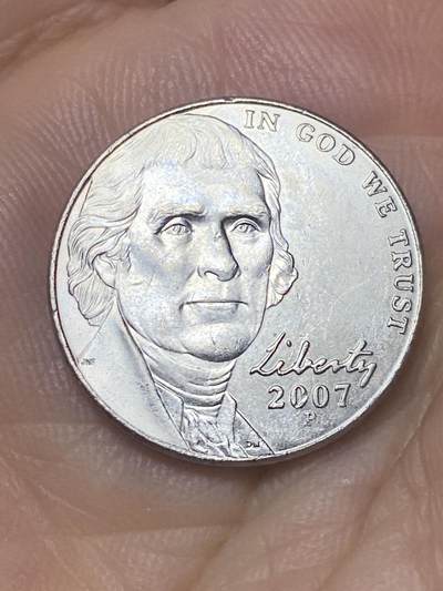 2025年第九十三场(总第一百一十九场）外国好品散币(免佣金) - 美国🇺🇸2007年5分(杰斐逊5分，第四版P标费城造)