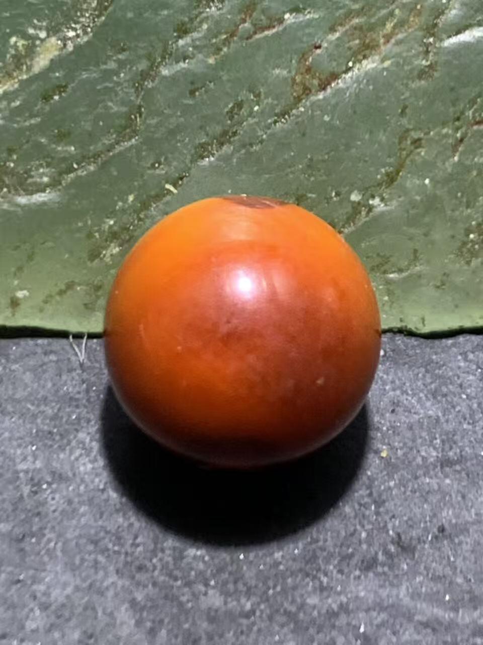 精美高玉化天眼纹缠丝玛瑙圆珠一颗，