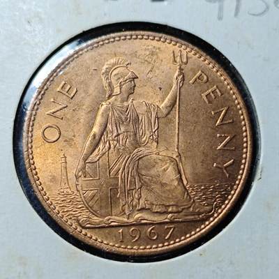 KK钱币收藏小铺 第341场 2月预留时间 周末发货 - 1967英国1便士 好品