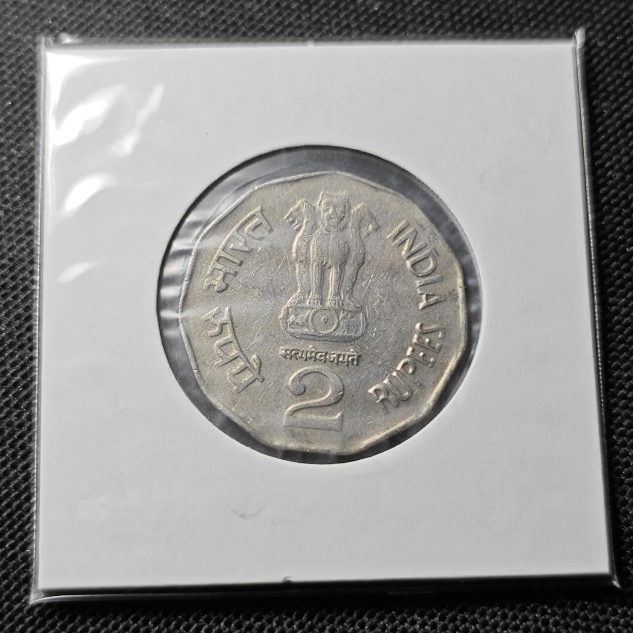 KK钱币收藏小铺 第341场 2月预留时间 周末发货 1999印度2卢比 