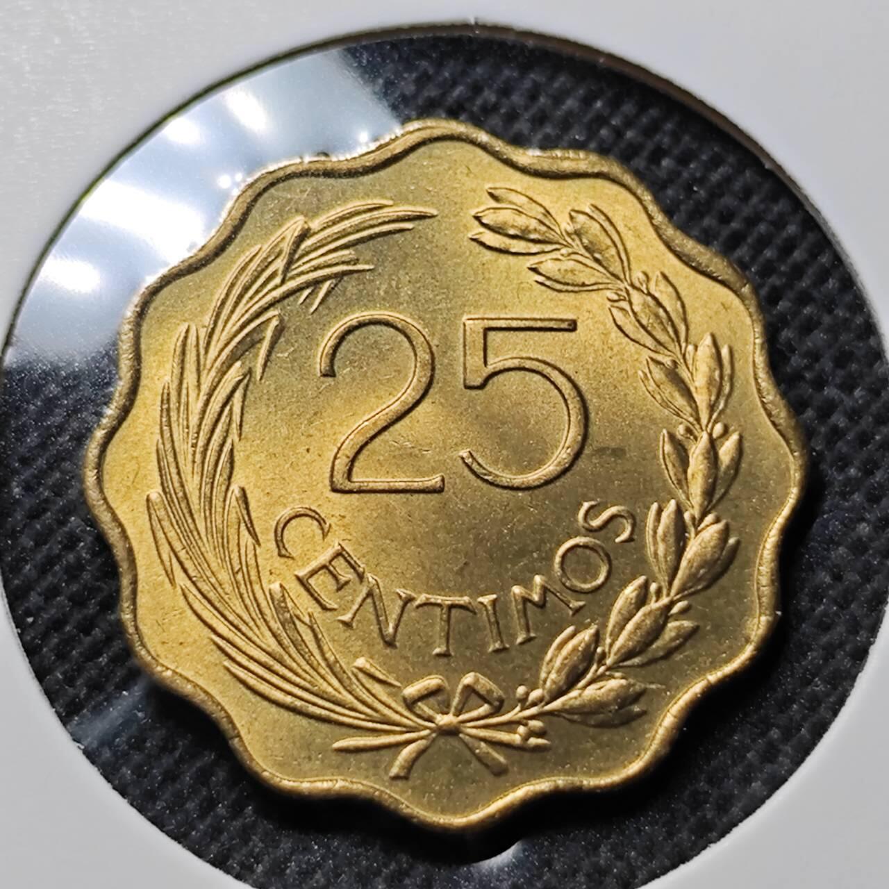 KK钱币收藏小铺 第341场 2月预留时间 周末发货 1953巴拉圭25分铜币 好品