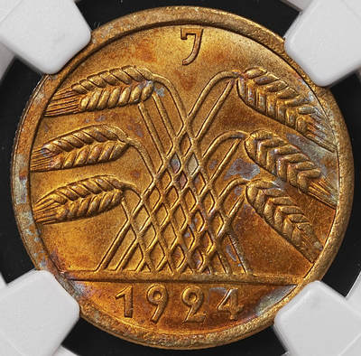 修遠堂世界钱币第八十五期 - NGC MS64 1924年德国50芬尼 J厂铭