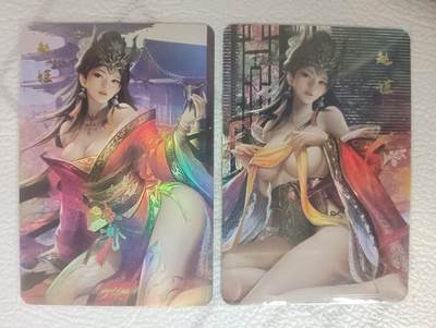 花开卡拍第39期（9月21号周日截拍，品控勿拍!!!拍品不寄存，运费5元，自制卡难免瑕疵，可能存在轻微撞角爆边等出厂瑕疵，品控介意勿拍！） - 宁缺卡牌 百美图-赵姬 正常版+清凉版 粗彩闪