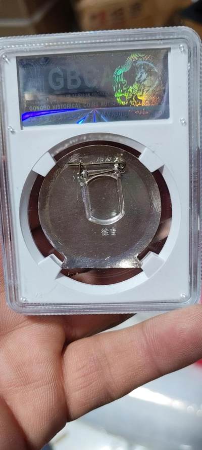 公博评级毛主席像章专场  公博评级毛主席像章—67高分，头像下方是井冈山图案，图案精美