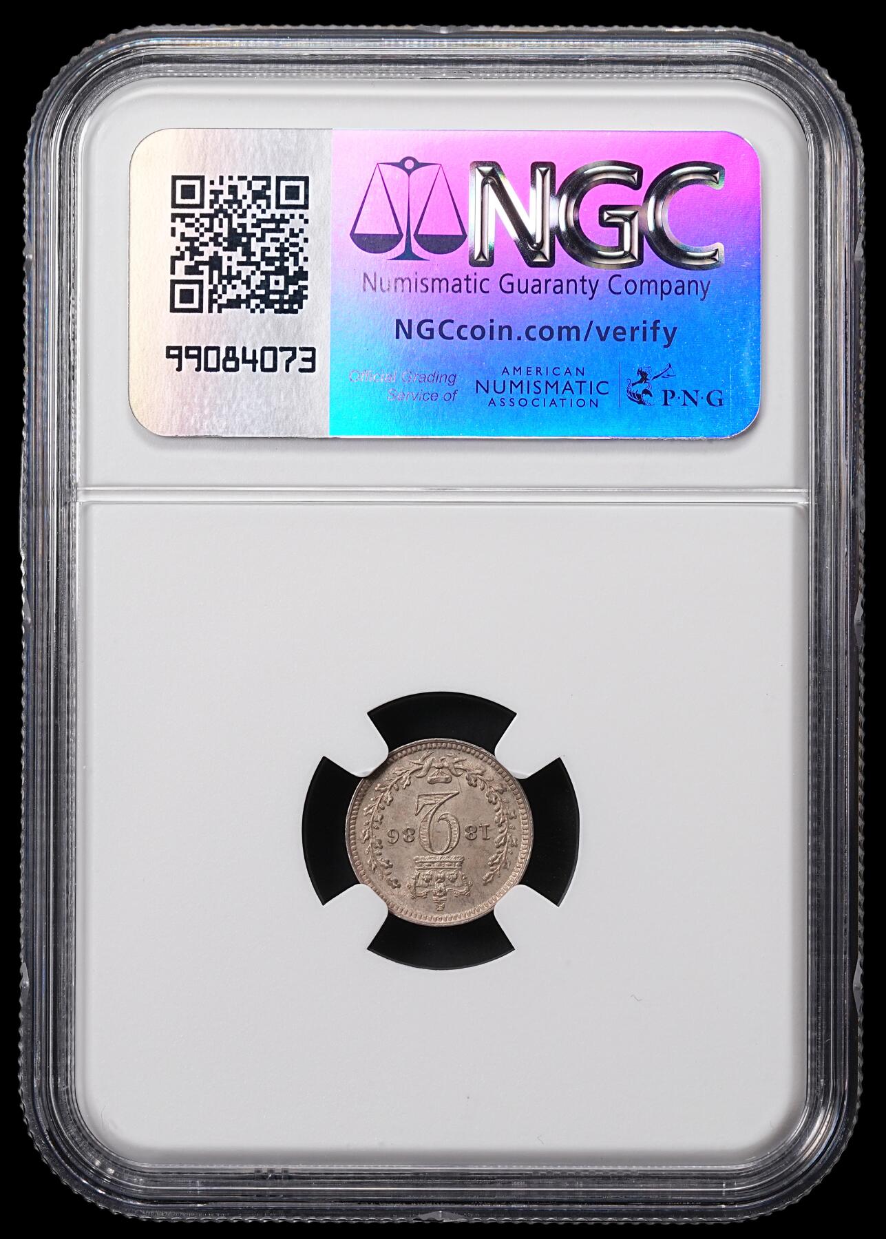 修遠堂世界钱币第八十五期 NGC MS63 1886年英国濯足2便士银币