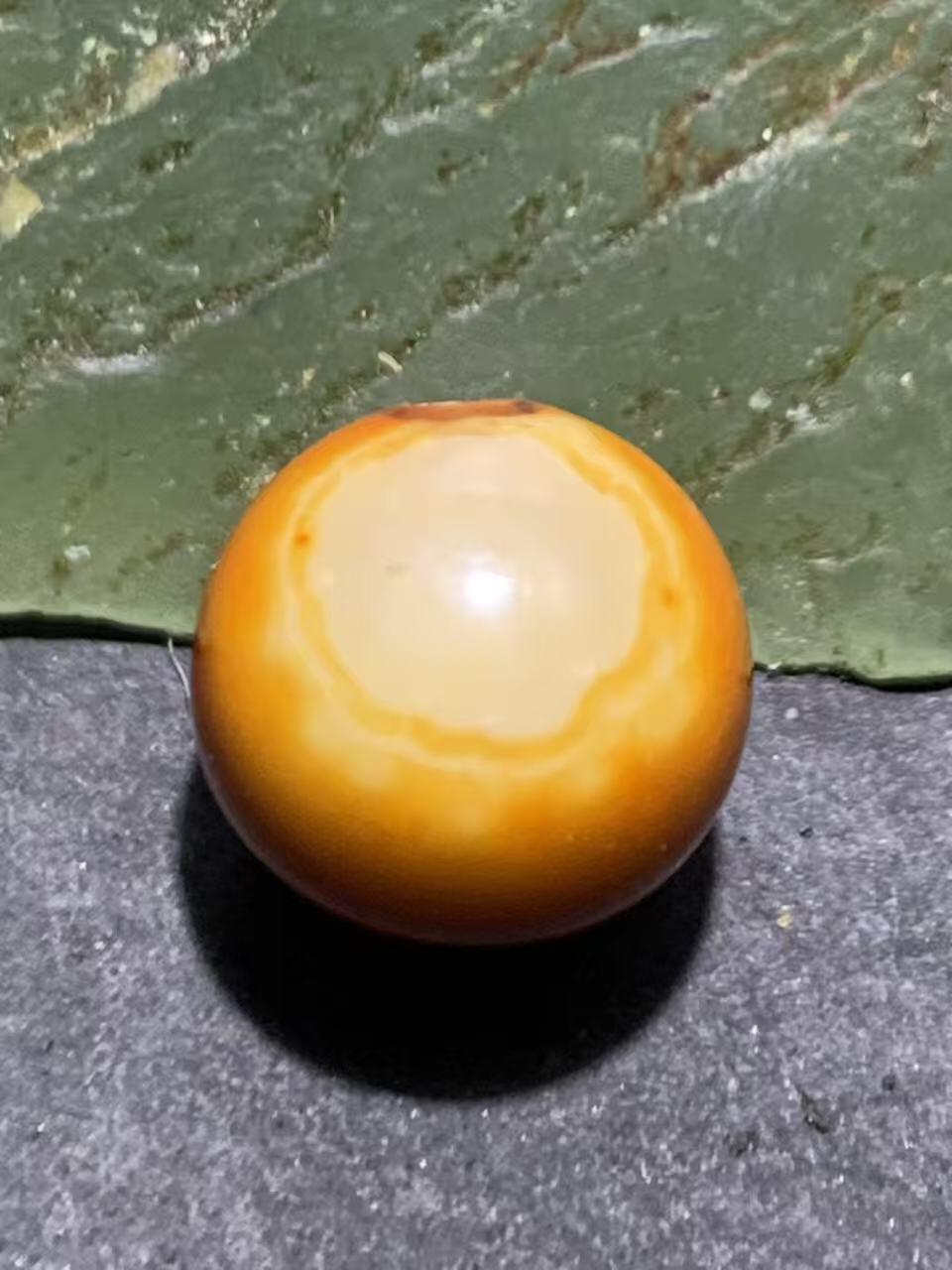 精美高玉化天眼纹缠丝玛瑙圆珠一颗，