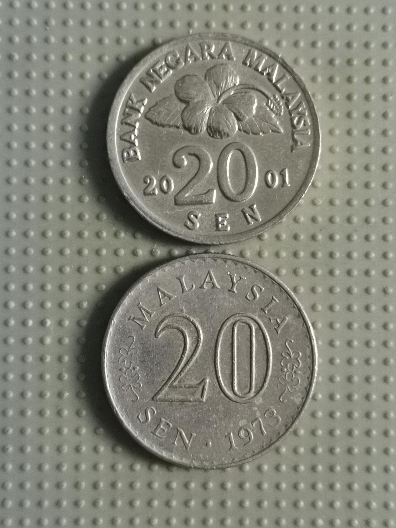 2025年第85场各国散币拍卖（总第85场） 马来西亚20仙2枚