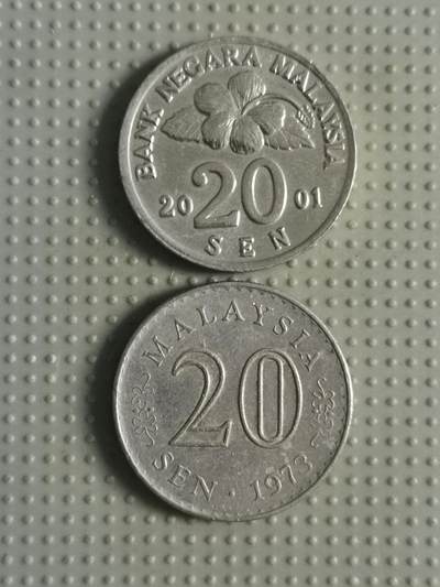 2025年第85场各国散币拍卖（总第85场） - 马来西亚20仙2枚