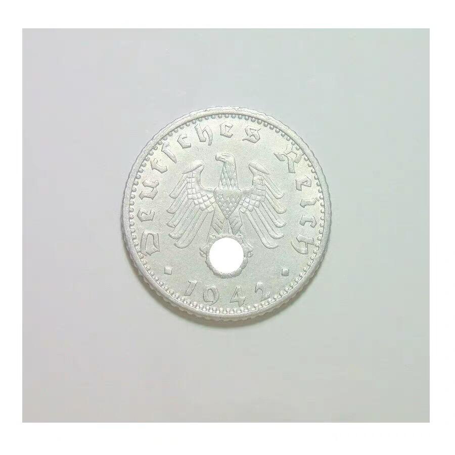 德国第三帝国1942年F版50芬尼 爽品