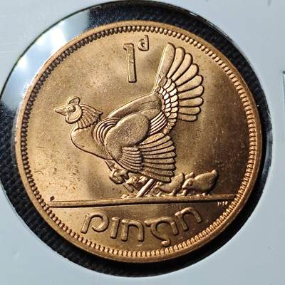 KK钱币收藏小铺 第341场 2月预留时间 周末发货 - 1968爰尔兰1便士 好品铜币