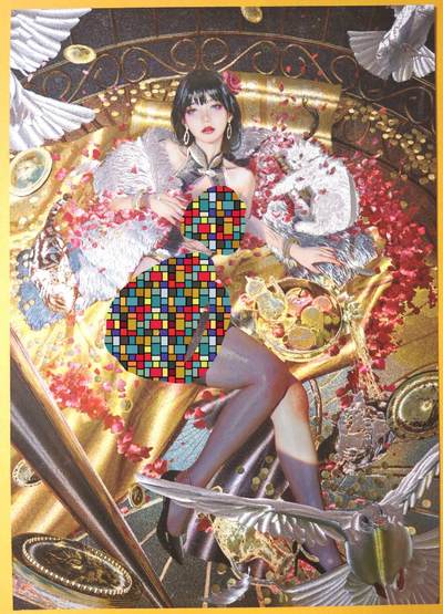 趣卡卡拍No.16期（无佣金免手续费，分享成交有奖） - 【A4限编粗闪】焱卡文化-刷子 人间传 李瓶儿编号A4粗闪（编号888）
