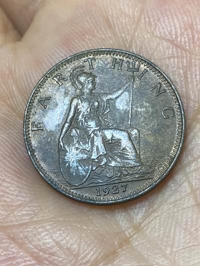 2025年第九十三场(总第一百一十九场）外国好品散币(免佣金) - 英国1927年1法新(乔治五世第三版)