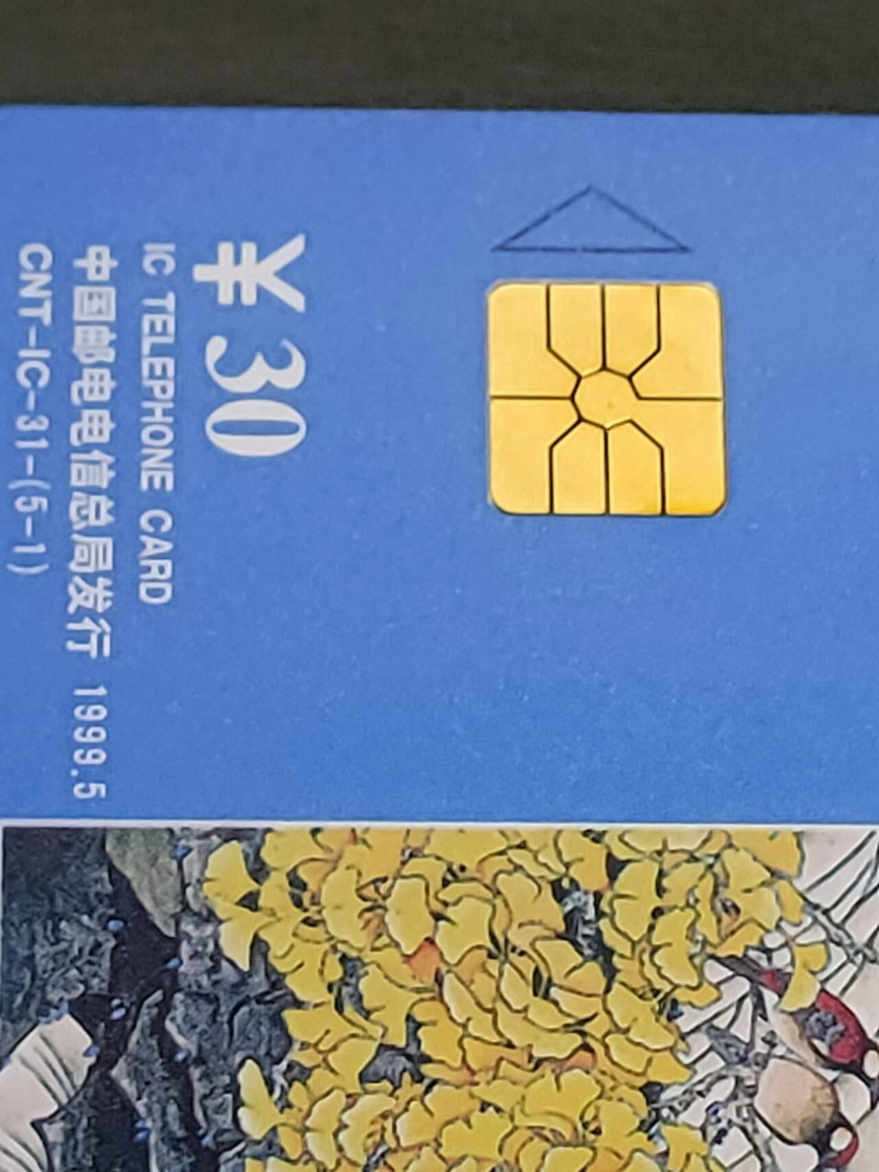 公藏第56期裸卡拍卖 电信IC新卡（IC-31  昆明世博会）5全广东版无封套，芯片光亮。