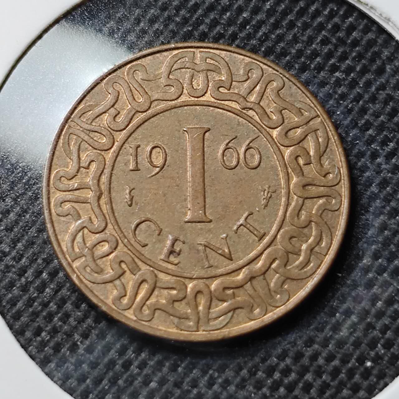 KK钱币收藏小铺 第341场 2月预留时间 周末发货 1966苏里南1分铜币