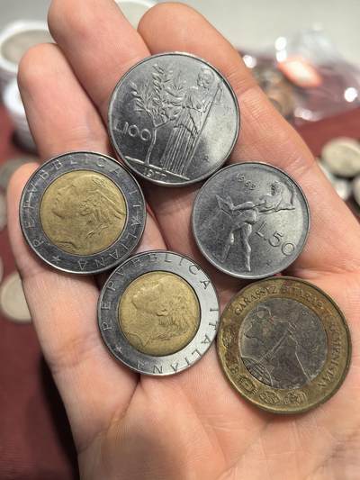 南宋泉阁俄币 外币 国币 专场第十七期 国庆中秋大拍 10.9发货【送拍无额外佣金】 - 意大利 里拉一组四枚 加土耳其钱币一枚 通货好品