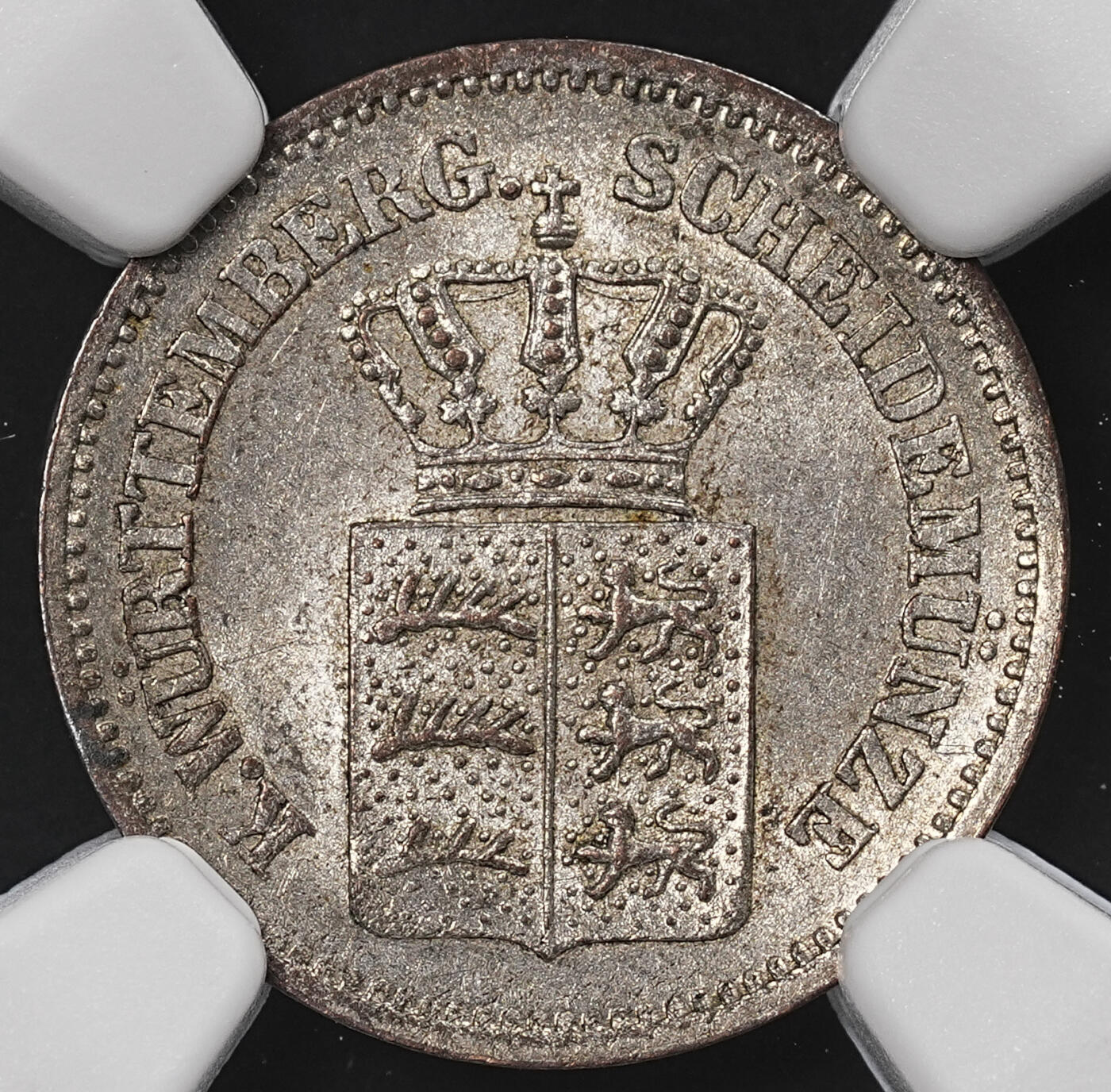 修遠堂世界钱币第八十五期 NGC MS63 1873年符腾堡3克鲁泽