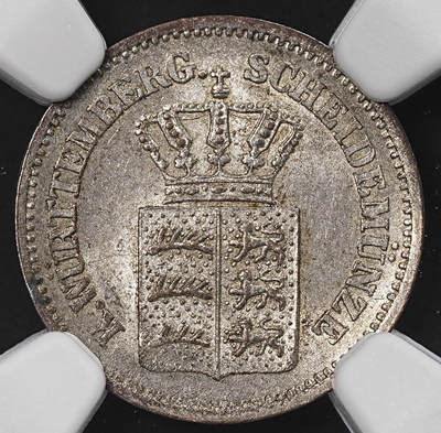 修遠堂世界钱币第八十五期 - NGC MS63 1873年符腾堡3克鲁泽