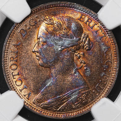 修遠堂世界钱币第八十五期 - NGC MS63RB 1887年英国1/2便士