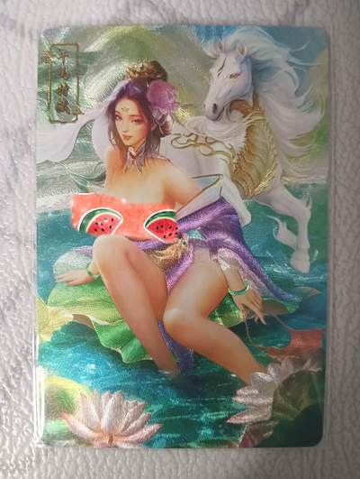 花开卡拍第39期（9月21号周日截拍，品控勿拍!!!拍品不寄存，运费5元，自制卡难免瑕疵，可能存在轻微撞角爆边等出厂瑕疵，品控介意勿拍！） - 砖家卡牌 十二生肖系列 马艺术版 粗闪