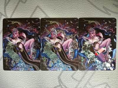 花开卡拍第39期（9月21号周日截拍，品控勿拍!!!拍品不寄存，运费5元，自制卡难免瑕疵，可能存在轻微撞角爆边等出厂瑕疵，品控介意勿拍！） - 燎原罐儿幻西游 白骨夫人 粗闪三渐变