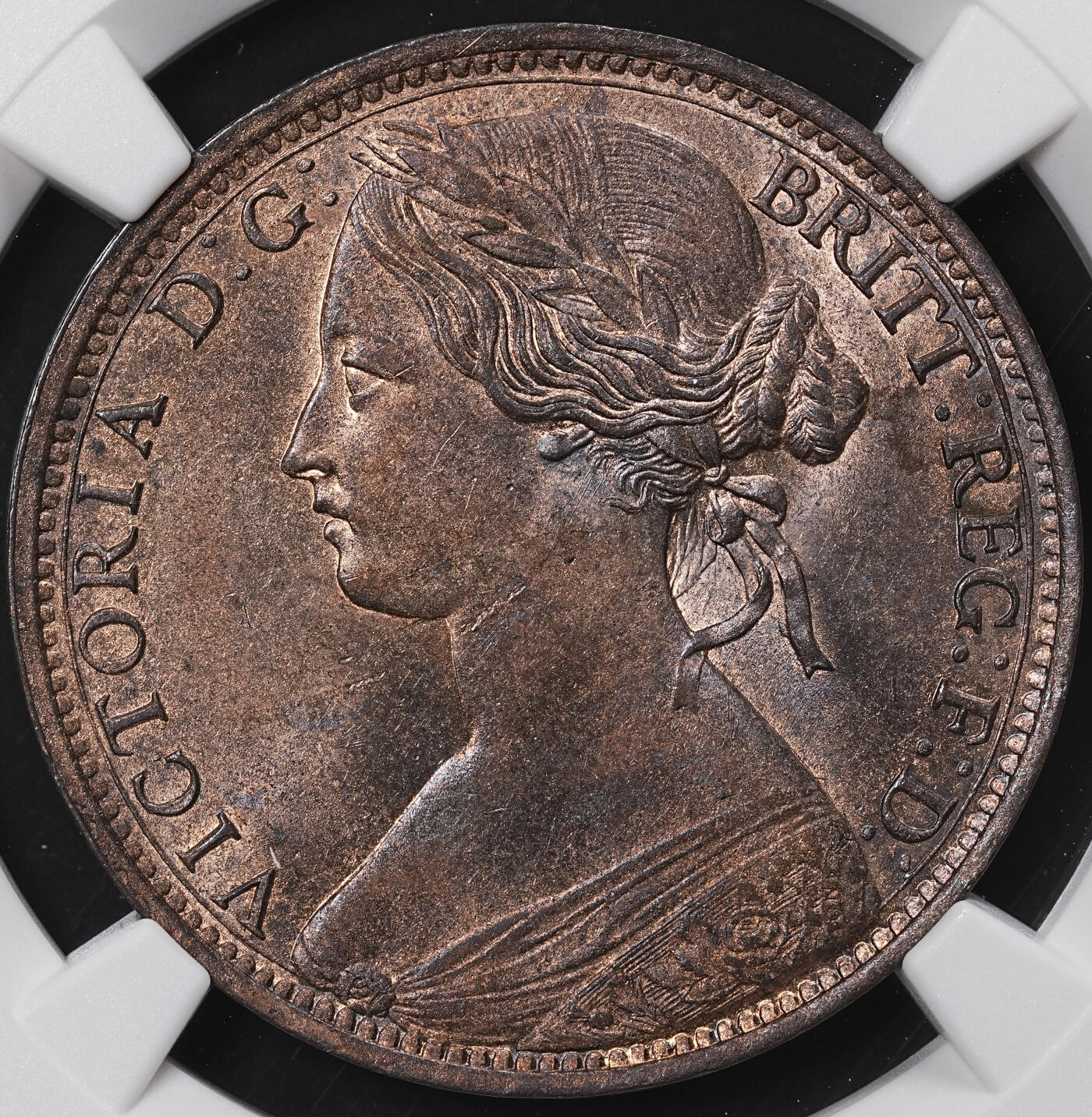 修遠堂世界钱币第八十五期 NGC MS62RB 1863年英国1便士铜币