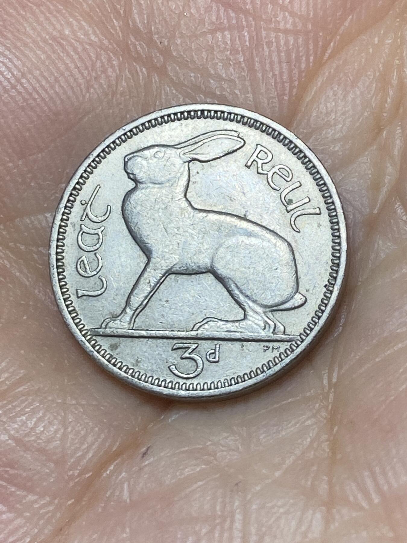 2025年第九十三场(总第一百一十九场）外国好品散币(免佣金) 爱尔兰🇮🇪1964年3便士(共和国时期第一套第二版)