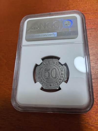 长老汇蛇年精选第四十八场拍卖 1917德紧苏尔50芬尼锌币，NGC MS62，唯一记录