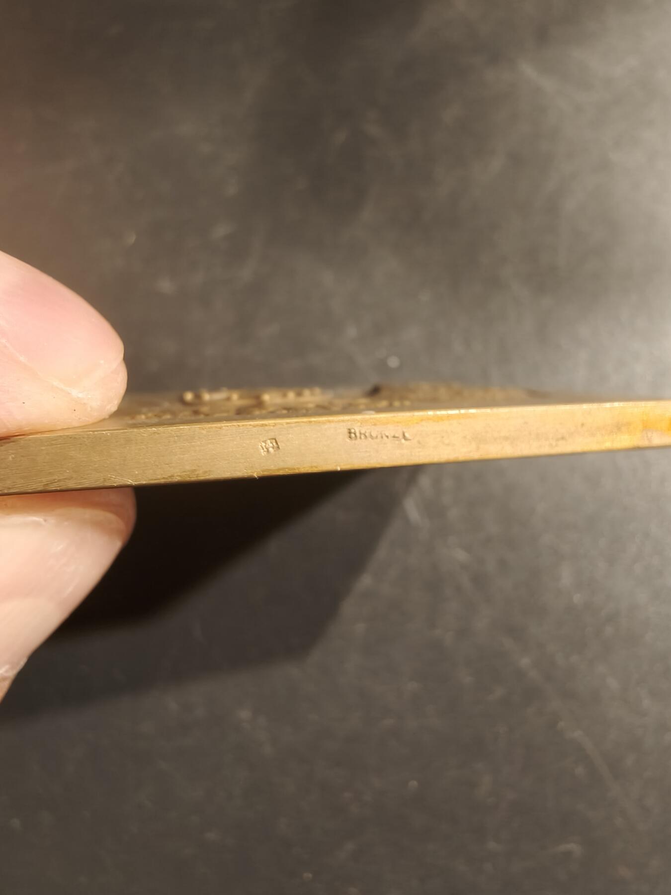 老王徽章第150期 法国朗格多克犬类协会展览方形大铜章    尺寸59×40mm   重量63.6g    1931年