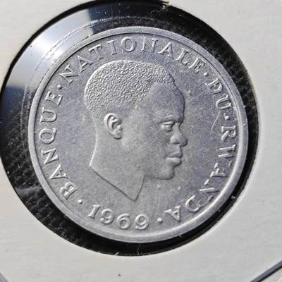 KK钱币收藏小铺 第341场 2月预留时间 周末发货 -  1969卢旺达1法郎