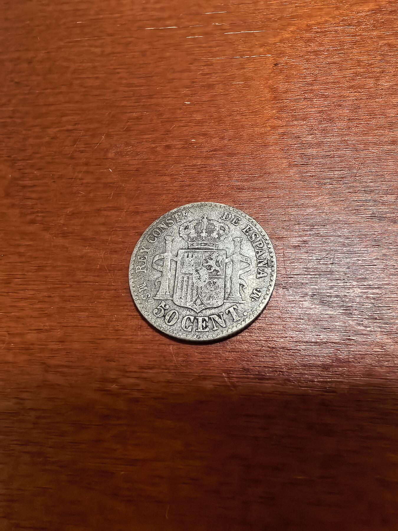 长老汇蛇年精选第四十八场拍卖 1881西班牙阿方索十二世50分银币，2.5克835银