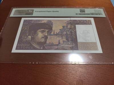 长老汇蛇年精选第四十八场拍卖 1997法国德彪西20法郎纸钞，PMG 67，亚军，更高31枚