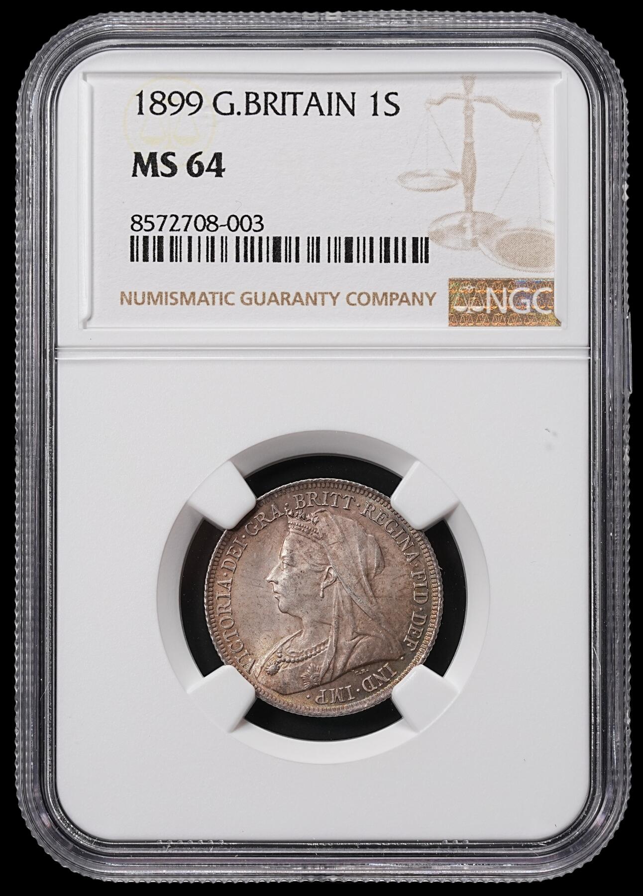 修遠堂世界钱币第八十五期 NGC MS64 1899年英国1先令银币