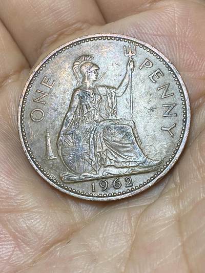2025年第九十三场(总第一百一十九场）外国好品散币(免佣金) - 英国🇬🇧1962年1便士(伊丽莎白二世青年桂冠，第二版)