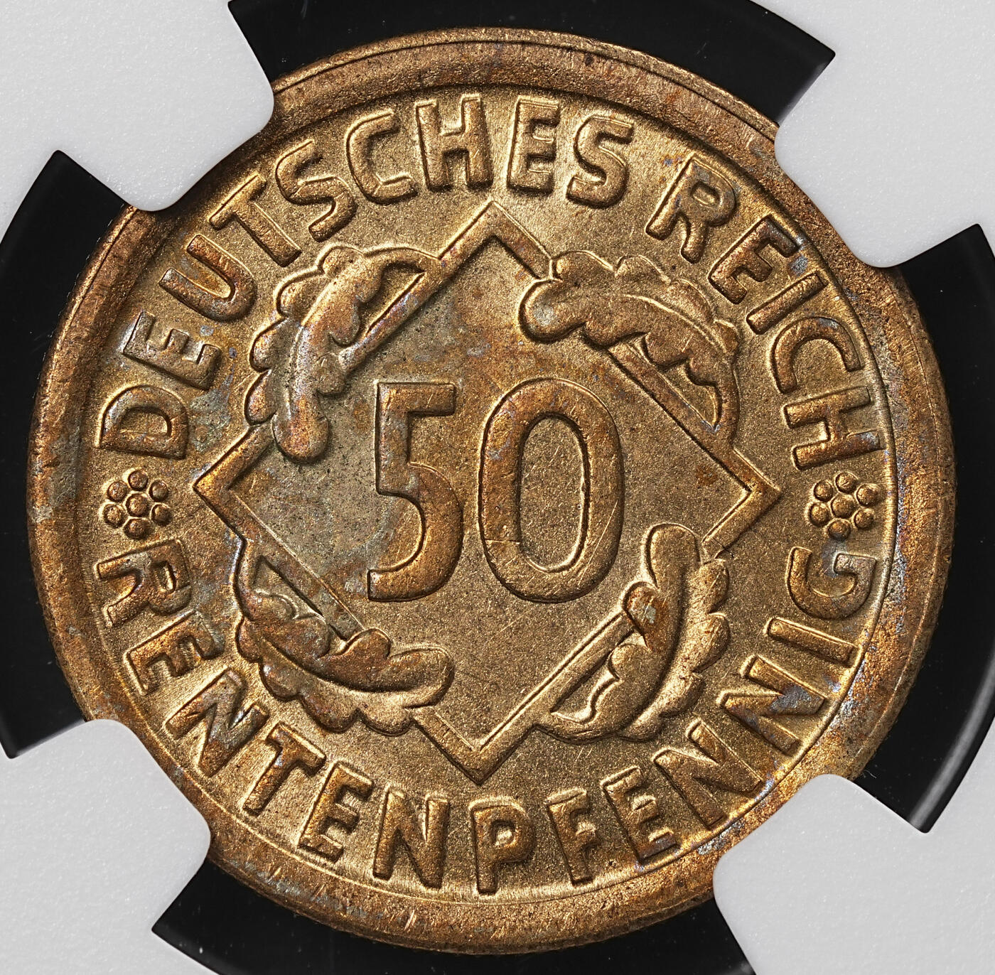 修遠堂世界钱币第八十五期 NGC MS64 1924年德国50芬尼 D厂铭