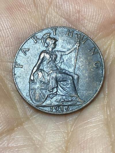2025年第九十三场(总第一百一十九场）外国好品散币(免佣金) - 英国🇬🇧1916年1法新(乔治五世第一版)