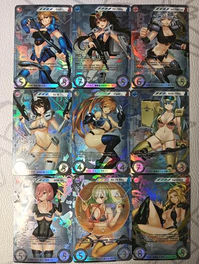 花开卡拍第39期（9月21号周日截拍，品控勿拍!!!拍品不寄存，运费5元，自制卡难免瑕疵，可能存在轻微撞角爆边等出厂瑕疵，品控介意勿拍！） - 妹卡套卡 9张彩闪