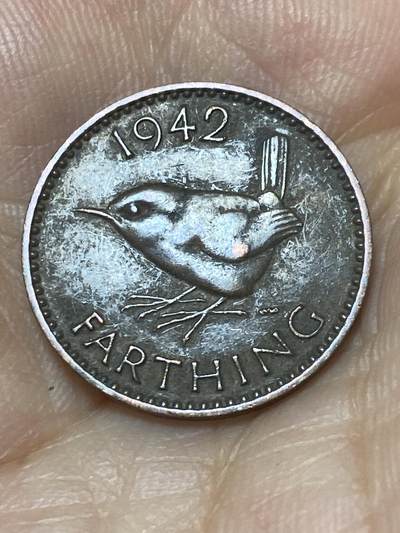 2025年第九十三场(总第一百一十九场）外国好品散币(免佣金) - 英国🇬🇧1942年1法新(乔治六世第一版)