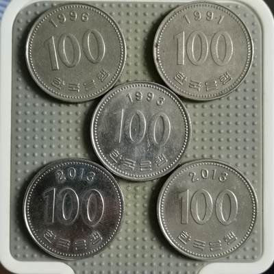 2025年第85场各国散币拍卖（总第85场） - 韩国100韩元5枚