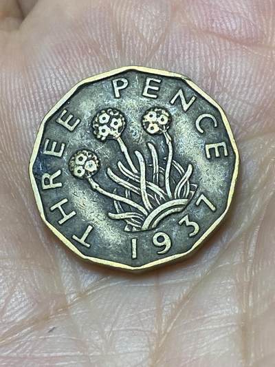 2025年第九十三场(总第一百一十九场）外国好品散币(免佣金) - 英国🇬🇧1937年3便士(乔治六世加冕年，第一版首发年)
