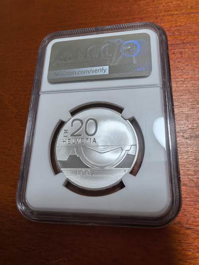 长老汇蛇年精选第四十八场拍卖 1997B 瑞士瑞铁150周年20瑞士法郎精制银币，NGC PF69UC，更高1枚