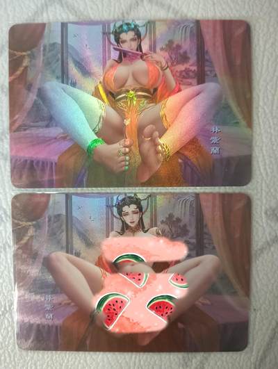 花开卡拍第39期（9月21号周日截拍，品控勿拍!!!拍品不寄存，运费5元，自制卡难免瑕疵，可能存在轻微撞角爆边等出厂瑕疵，品控介意勿拍！） - 嘎嘎鸭卡牌 钢蛋系列-林紫兰 二渐变 第2张是艺术版 折光彩闪