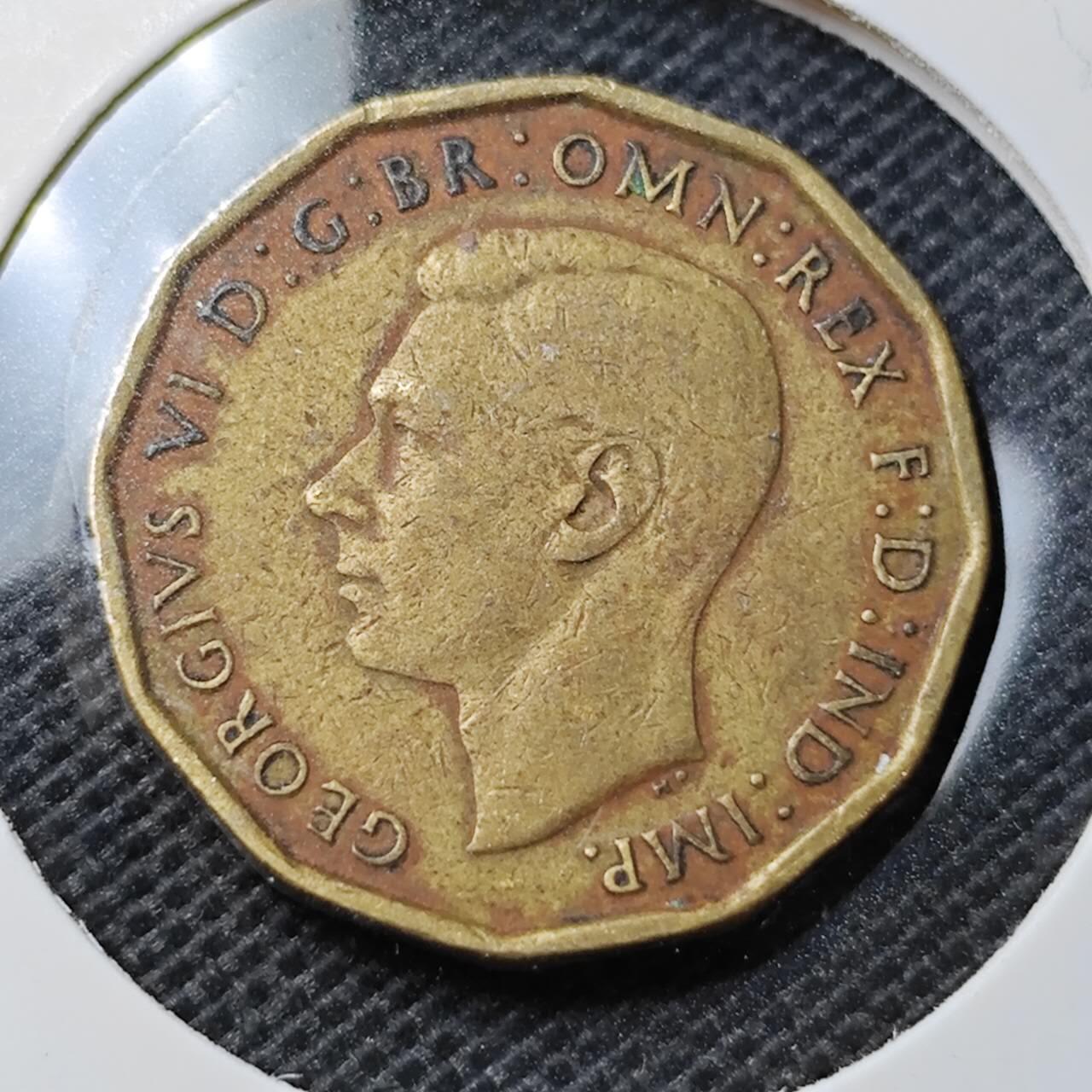 KK钱币收藏小铺 第342场 2月预留时间 周末发货 1943英国3便士 